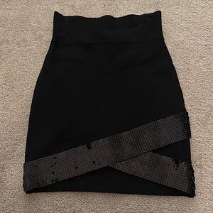 BCBG XS Black Skirt HERVE
